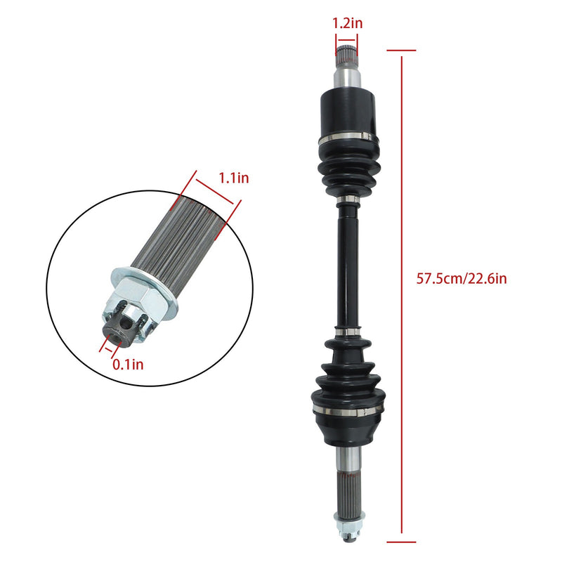 DURAFORCE 2Pcs Rear CV Axle Left & Right 1332444 1332672 1332884 Polaris RZR 800 08-14