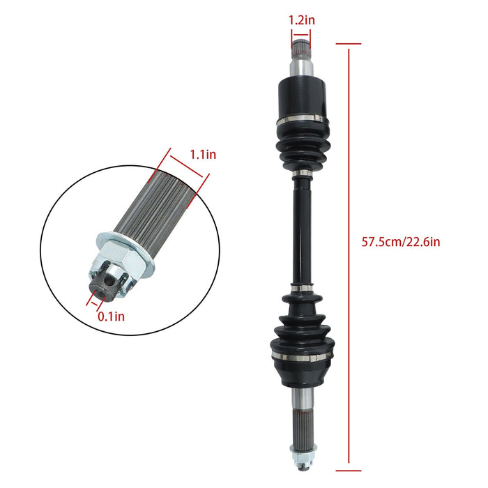 DURAFORCE 2Pcs Rear CV Axle Left & Right 1332444 1332672 1332884 Polaris RZR 800 08-14