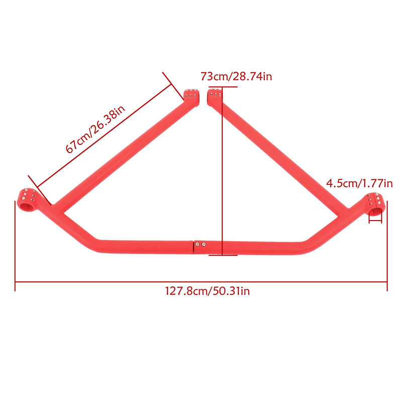 DURAFORCE Can Am Maverick X3 Rear Face Tripod Guard Bar Red ATV Replacement Part