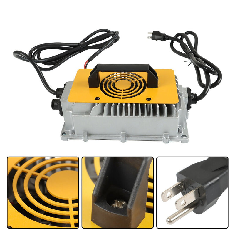 DURAFORCE 36V 18A Lithium Onboard Battery Charger for EZGO TXT Golf Carts Yellow