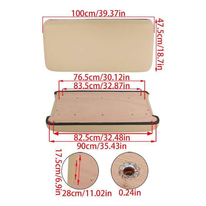 DURAFORCE 2x Club Car DS 1979-2000.5 Buff Vinyl Golf Cart Seat Bottom Assembly