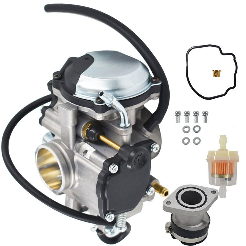 DURAFORCE New Carburetor & Intake Manifold for Yamaha Bear Tracker 250 YFM250 Big Bear 350