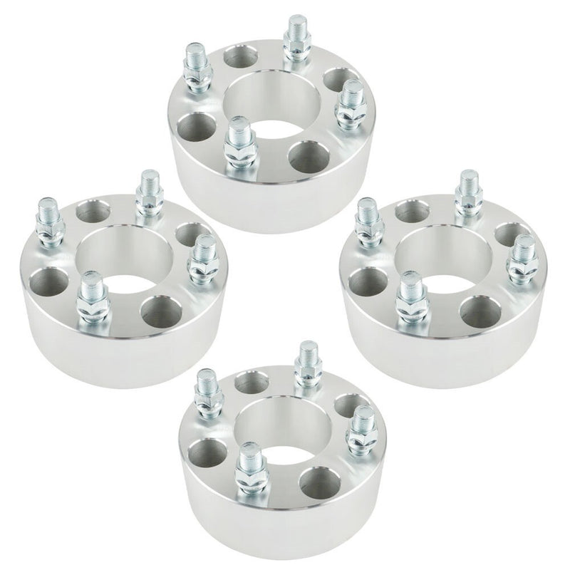 DURAFORCE ATV Wheel Flange 2" 50mm 4x101.6mm Hub 62mm Thread 1/2"x20 Silver 4pcs