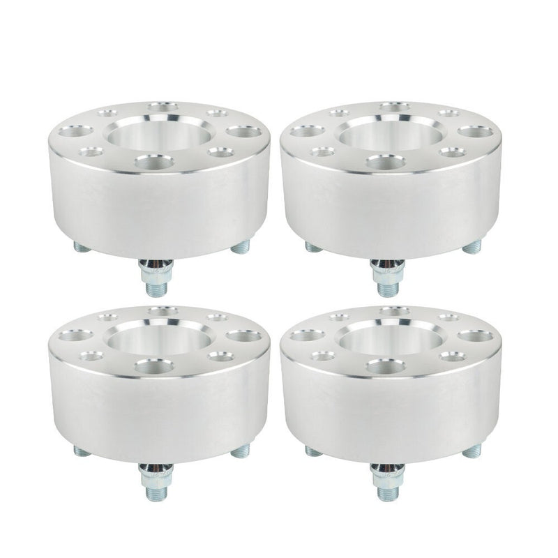 DURAFORCE ATV Wheel Flange 2" 50mm 4x101.6mm Hub 62mm Thread 1/2"x20 Silver 4pcs