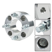 DURAFORCE ATV Wheel Flange 2" 50mm 4x101.6mm Hub 62mm Thread 1/2"x20 Silver 4pcs