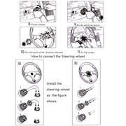 DURAFORCE Golf Cart Steering Wheel with Score Card Holder for Yamaha EZGO Club Car