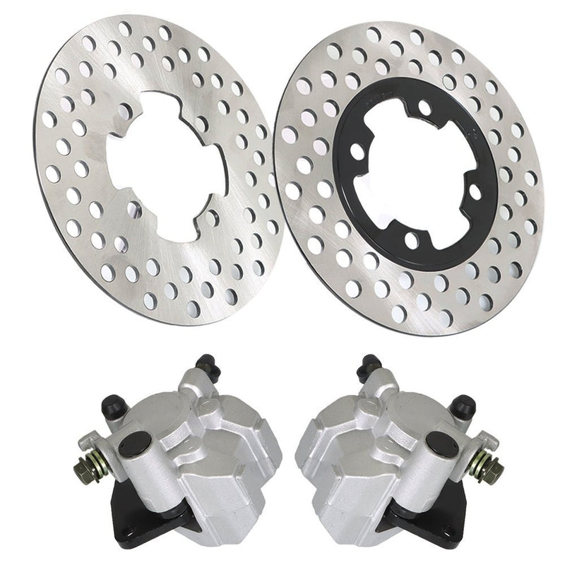 DURAFORCE Yamaha Grizzly 350 2007-2012 Front Brake Calipers & Rotors Set YFM350G