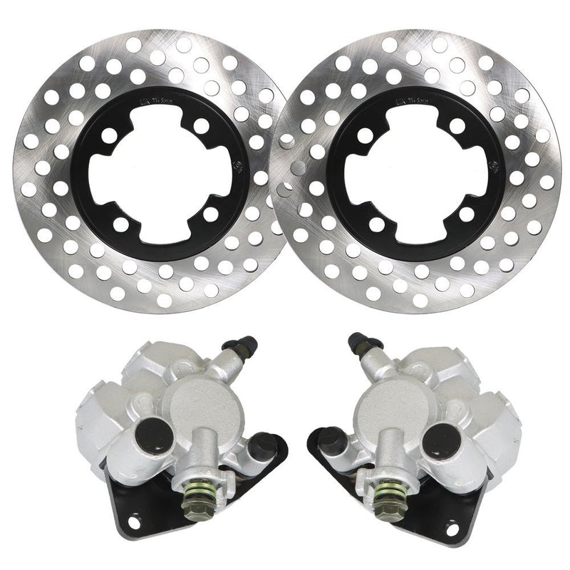 DURAFORCE Yamaha Grizzly 350 2007-2012 Front Brake Calipers & Rotors Set YFM350G