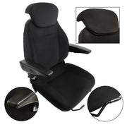 DURAFORCE Black Seat Assembly for New Holland Loader Backhoe - High Quality Replacement