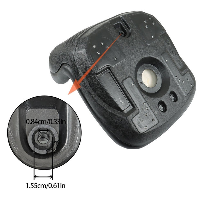 DURAFORCE New Skid Steer Black Bucket Seat for John Deere 240 250 315 328D 332 7775