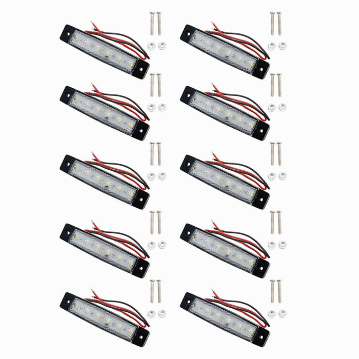 DURAFORCE 10PCS White Waterproof Marine Boat Stern Transom Lights 12V-24V 6LED