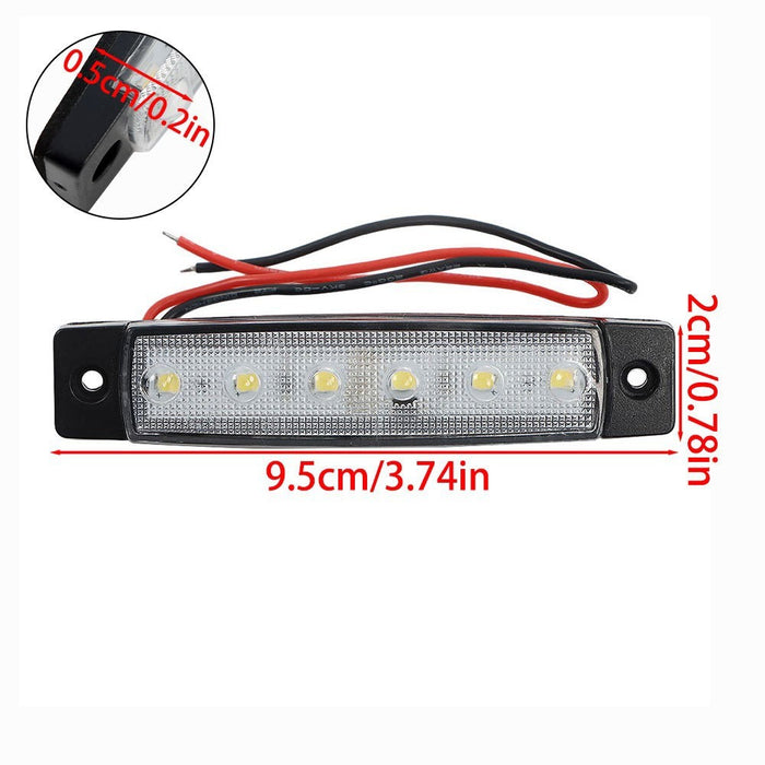 DURAFORCE 10PCS White Waterproof Marine Boat Stern Transom Lights 12V-24V 6LED