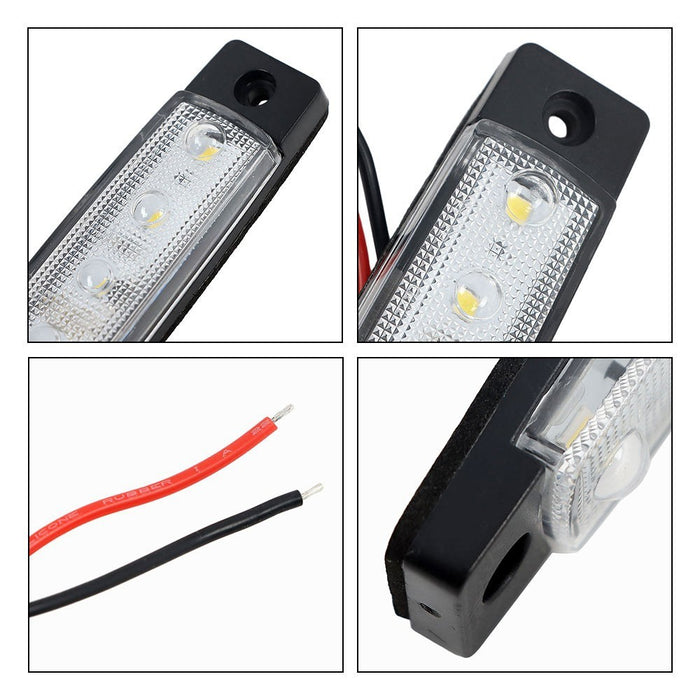 DURAFORCE 10PCS White Waterproof Marine Boat Stern Transom Lights 12V-24V 6LED