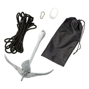 DURAFORCE 3.2kg White Folding Grapnel Anchor for Boat Marine Kayak - 1PCS Set