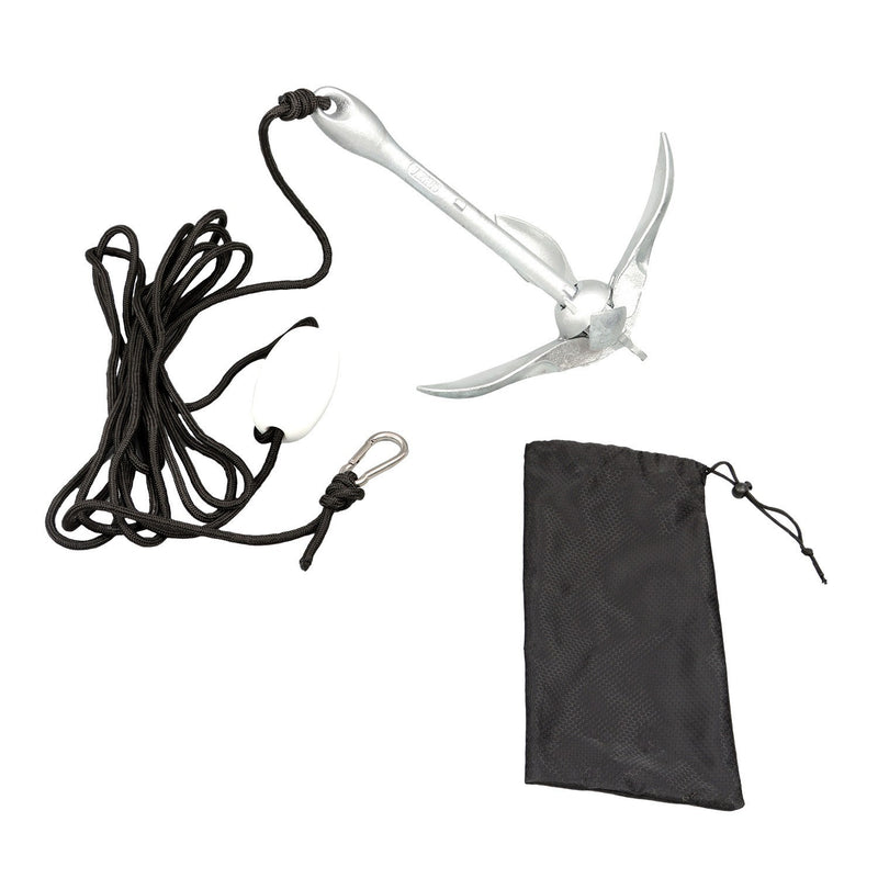 DURAFORCE 3.2kg White Folding Grapnel Anchor for Boat Marine Kayak - 1PCS Set
