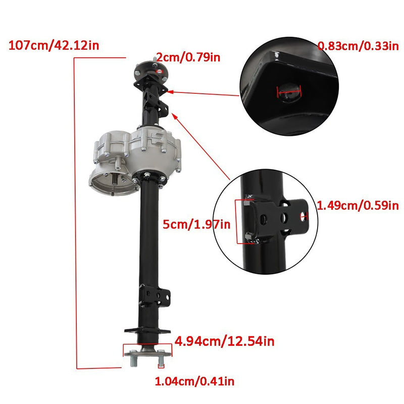 DURAFORCE Rear Axle Assembly 1027717-01 for Club Car DS 1998+ & Precedent 2004+ Tram