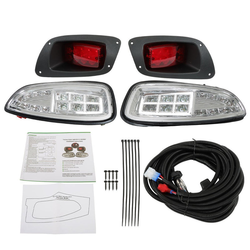 DURAFORCE EZGO RXV Golf Cart Full LED Light Kit Headlights & Tail Lights 2016+