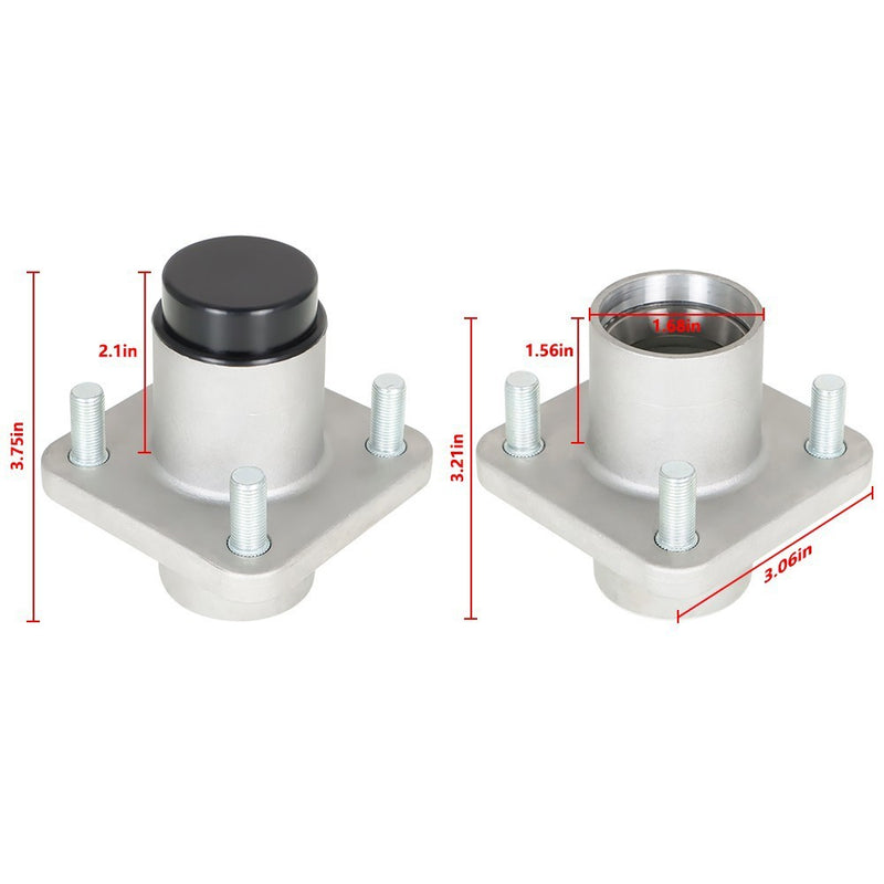 DURAFORCE EZGO TXT Medalist Golf Cart Front Hub Assembly 1976-01.5 Wheel Hubs
