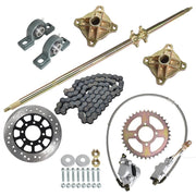 DURAFORCE 44" ATV Go Kart Rear Live Axle Kit Sprocket Brake Wheel Hub Quad Fit