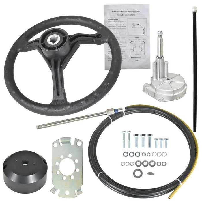 DURAFORCE 13.5" High-End Boat Rotary Steering System Kit for 13ft Outboard SS13713