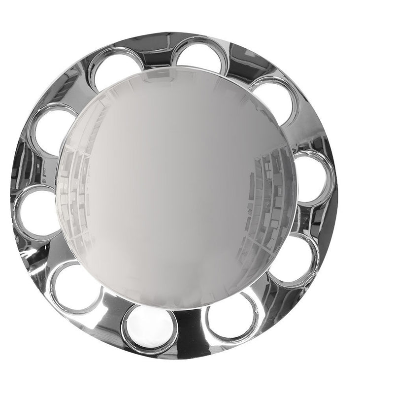 DURAFORCE 4× 33MM Chrome Rear Wheel Axle Hub Nut Covers Semi ABS Plastic Kit