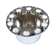 DURAFORCE 4× 33MM Chrome Rear Wheel Axle Hub Nut Covers Semi ABS Plastic Kit