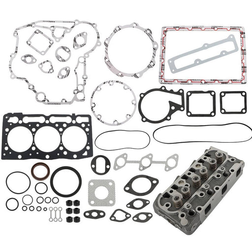 DURAFORCE Kubota D1105 Engine Cylinder Head & Full Gasket Kit Compatible Replacement