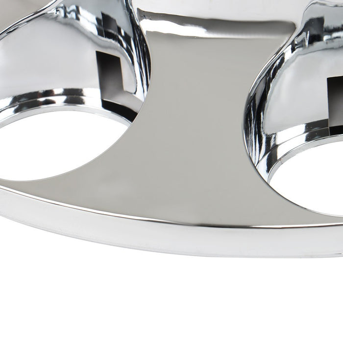 DURAFORCE 2 Pairs Chrome Flat Head Lug Nuts 33mm Semi Truck Rear Wheel Hubcap Kit