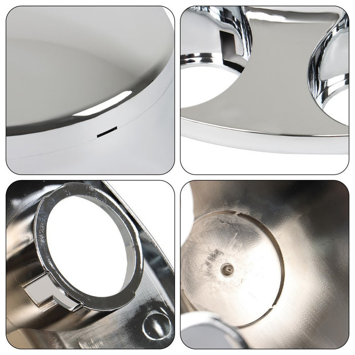 DURAFORCE 2 Pairs Chrome Flat Head Lug Nuts 33mm Semi Truck Rear Wheel Hubcap Kit