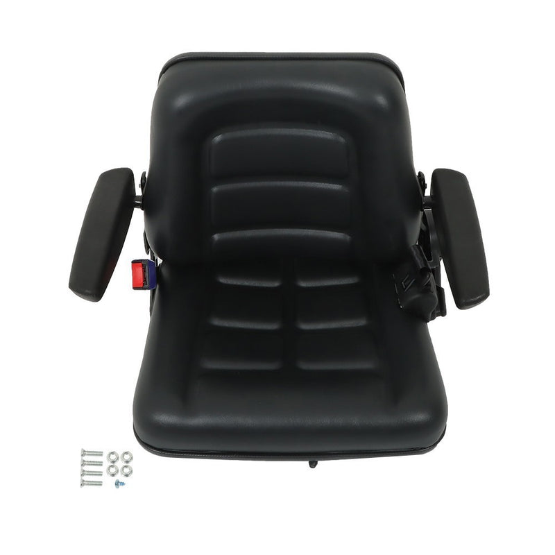 DURAFORCE Universal Tractor Forklift Excavator Suspension Seat with Adjustable Backrest