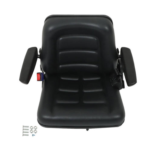 DURAFORCE Universal Tractor Forklift Excavator Suspension Seat with Adjustable Backrest
