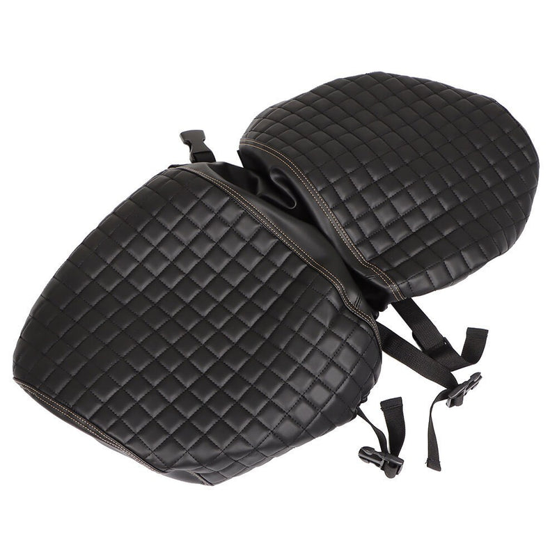 DURAFORCE Front & Rear Diamond Stitch Seat Covers for E-Z-GO Medalist/TXT 94-13 Black