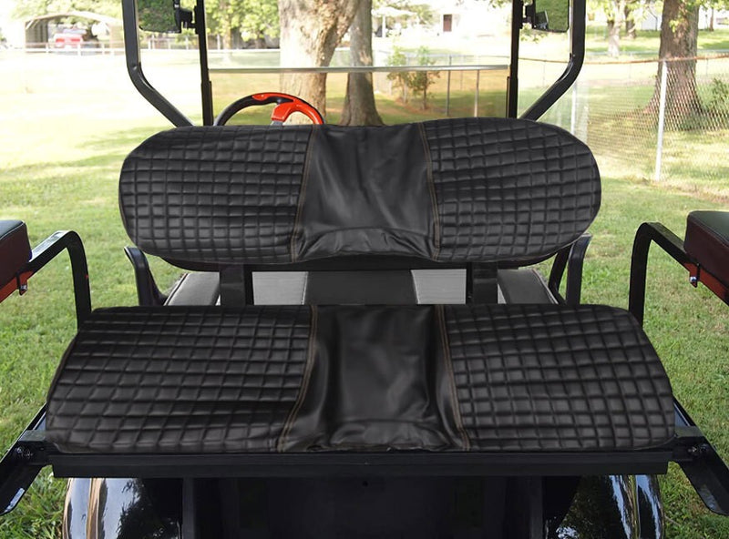 DURAFORCE EZGO Medalist TXT 94-13 Front & Rear Seat Cover Black Diamond Stitching