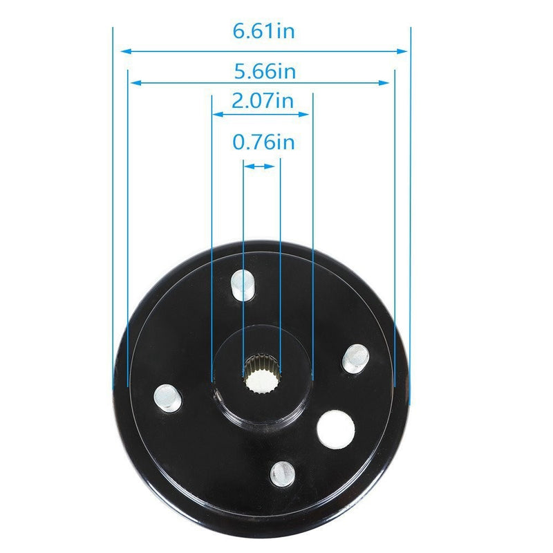 DURAFORCE 2× Rear Brake Hub Drum for EZGO Golf Cart Electric 82+ Gas 82-93