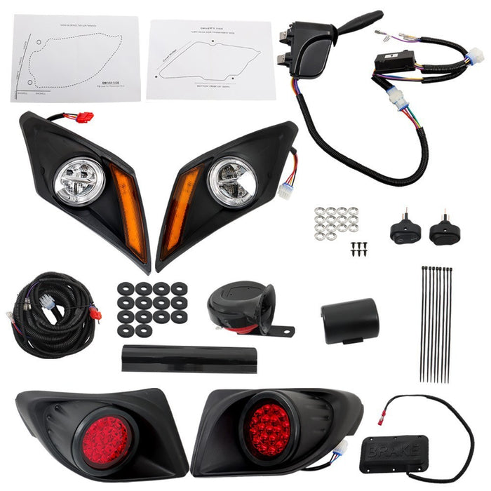 DURAFORCE 2017+ Yamaha Drive2 LED Deluxe Street Legal Golf Cart Light Kit Set