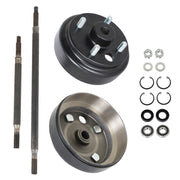DURAFORCE EZGO Rear Axle & Brake Hub Drum Kit for Electric & Gas 1982-93 Models