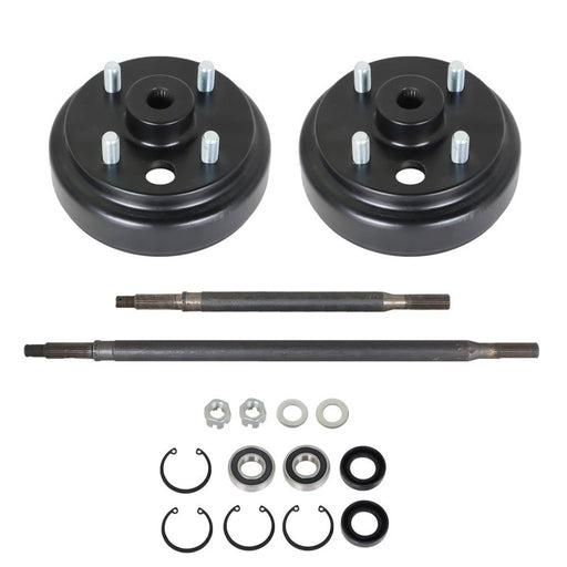DURAFORCE EZGO Rear Axle & Brake Hub Drum Kit 1982-1993 Golf Cart Elec Gas 2-Cycle
