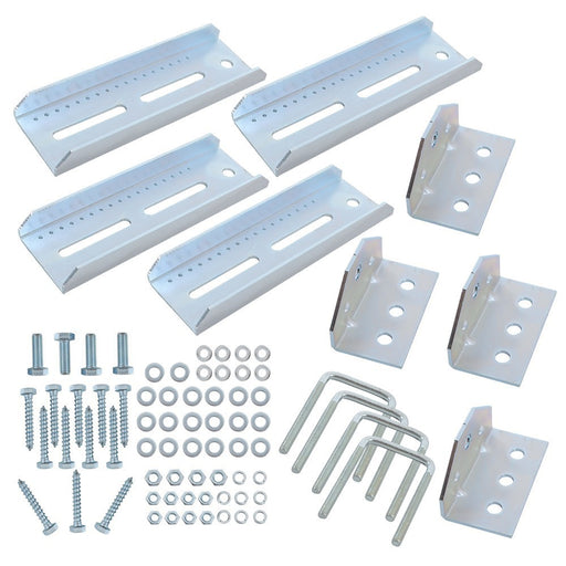 DURAFORCE (4) 8" Galvanized Swivel Top Bunk Brackets w/ Hardware for 2x3 Boat Trailer