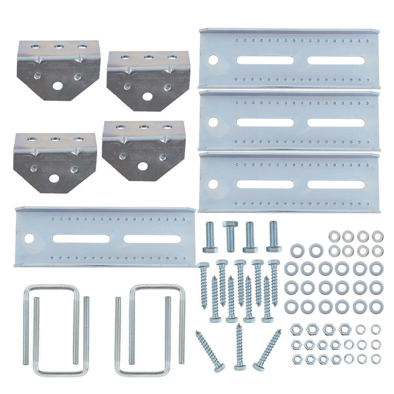 DURAFORCE (4) 8" Galvanized Swivel Top Bunk Brackets w/ Hardware for 2x3 Boat Trailer