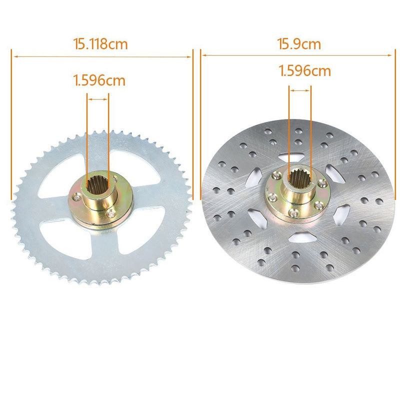 DURAFORCE Go Kart Rear Axle Kit 740mm with T8F 58T Chain Sprocket Fit