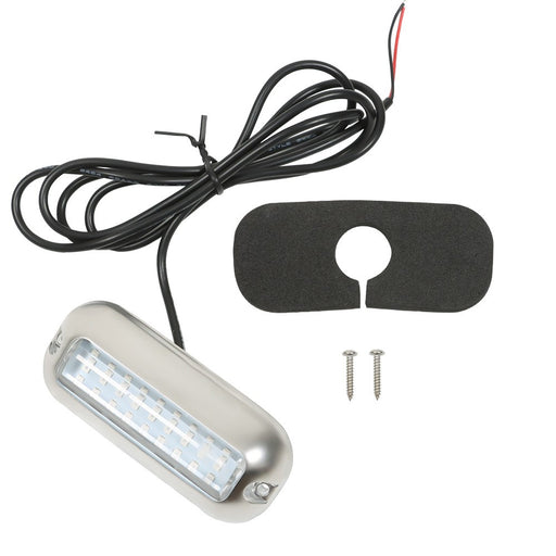 DURAFORCE 2X Blue LED Underwater Boat Lights Stainless Steel Marine Pontoon Transom