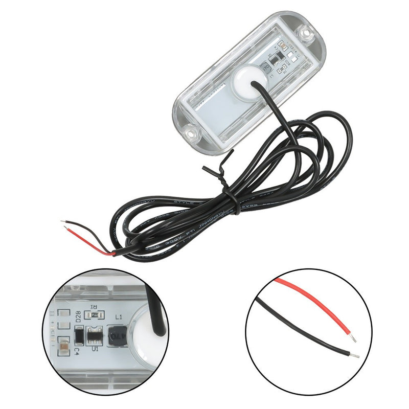 DURAFORCE 2X Blue LED Underwater Boat Lights Stainless Steel Marine Pontoon Transom