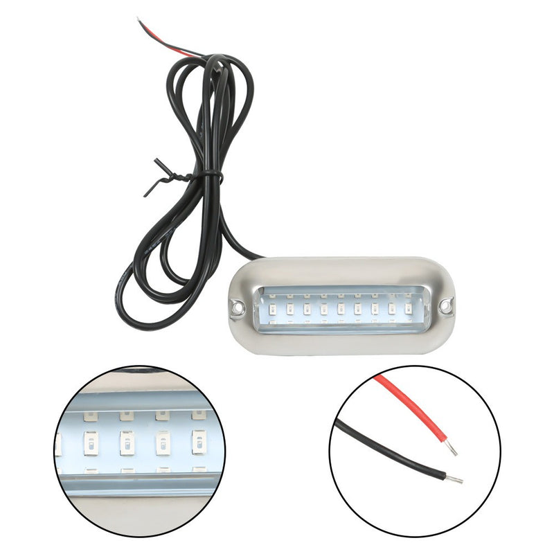 DURAFORCE Blue 27 LED Stainless Marine Boat Transom Underwater Light for Pontoon 1PC