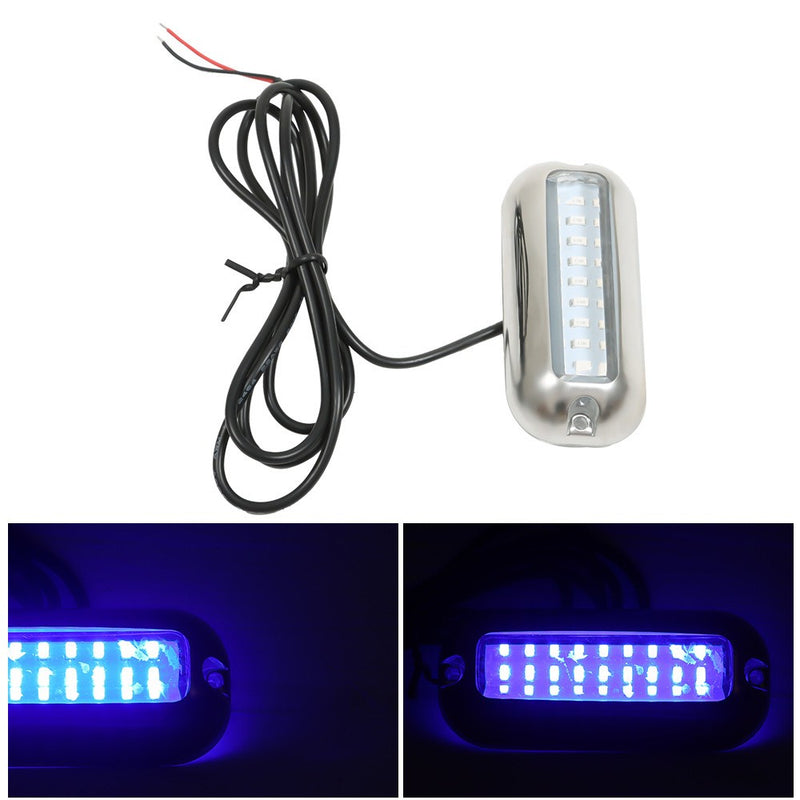 DURAFORCE Blue 27 LED Stainless Marine Boat Transom Underwater Light for Pontoon 1PC