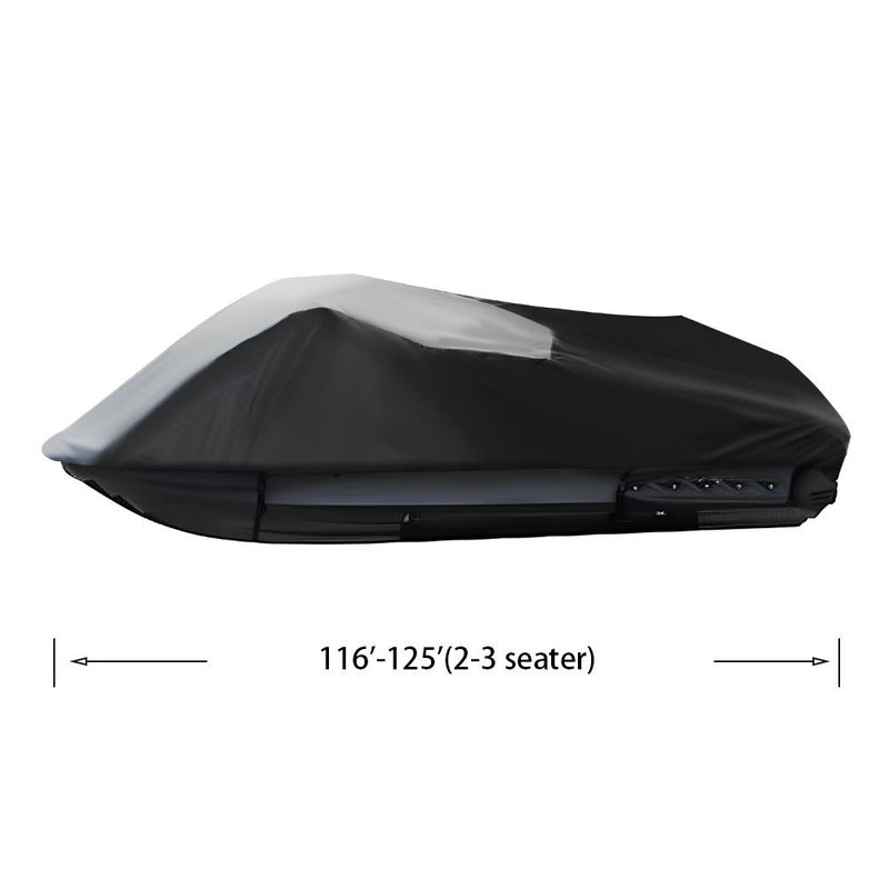 DURAFORCE Heavy Duty Waterproof 420D Jet Ski PWC Cover 116"-125" Trailerable Marine Grade