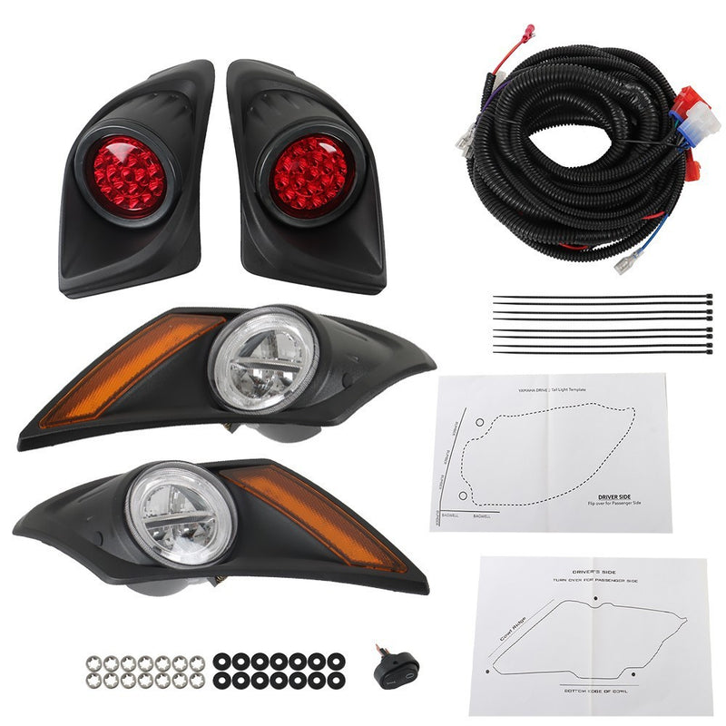 DURAFORCE Golf Cart LED Light Kit for Yamaha Drive G2 2017+ with Upgrade Harness