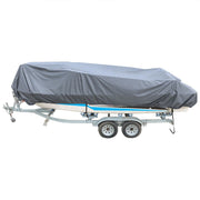 DURAFORCE Heavy Duty US Boat Cover 14-16ft Waterproof 3-Layer Fabric Cotton Lining 90