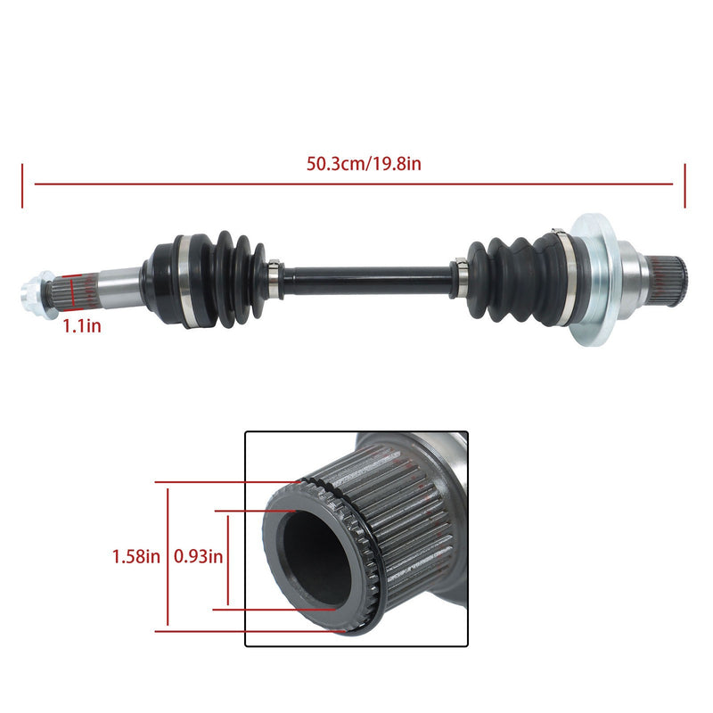 DURAFORCE Rear Right CV Axle Drive Shaft for Yamaha Grizzly 660 2003-2008 5KM-2530V-12-00