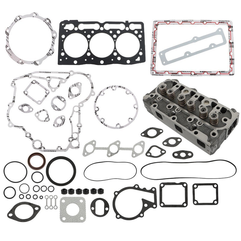 DURAFORCE Kubota D1105 Engine Cylinder Head & Full Gasket Kit Complete Excavator Parts