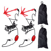 DURAFORCE 2-Pack Red Folding 1.5KG Grapnel Boat Kayak Marine Anchor Set